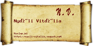 Nyúli Vitália névjegykártya